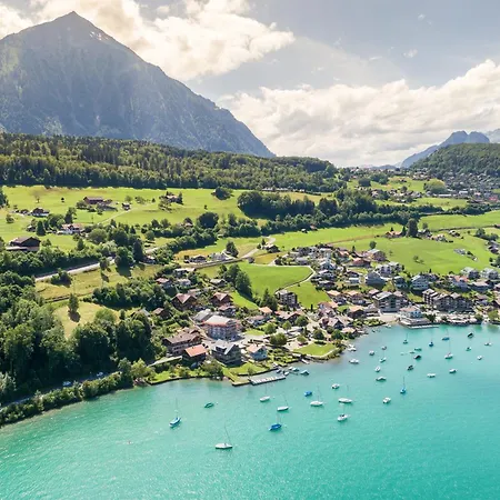 Bijou Lake Side - Mit Seesicht Und Privatstrand Faulensee Exterior foto