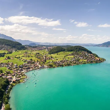 Bijou Lake Side - Mit Seesicht Und Privatstrand Faulensee Exterior foto